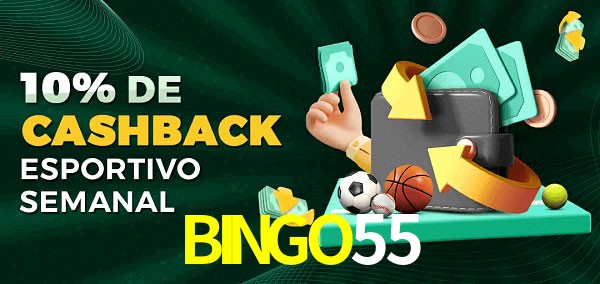 10% de bônus de cashback na BINGO55