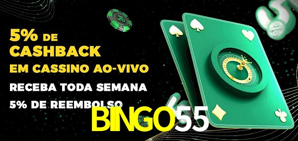 Promoções do cassino ao Vivo BINGO55