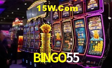 Tela de boas-vindas e lobby de jogos do aplicativo BINGO55